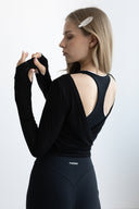 4-v-1 Wrap Top Črna